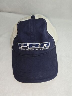 PBR Professional Bull Riders Two-Tone Navy & Cream Adjustable Baseball Cap